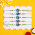 Elegant Handcrafted Multicolor Rakhi for Brother with Roli Tikka, Pack of 5
