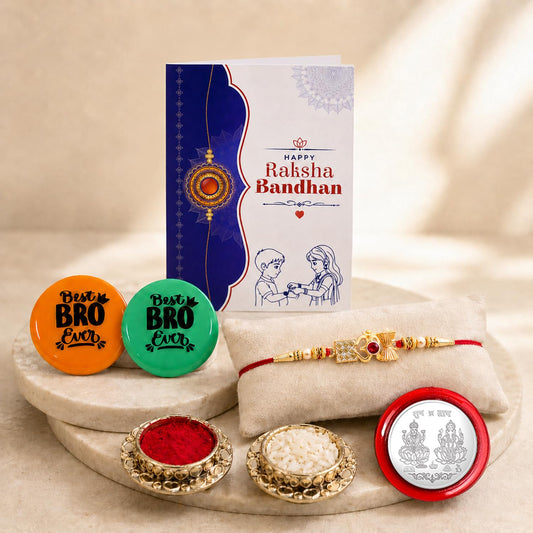 OM Damru Multicolor Rakhi for Brother & Bhaiya with Decorative | Pack of 5