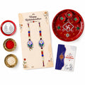 Designer Elegant Multicolor Flower Rakhi for Brother with Roli Tikka, Pack of 5