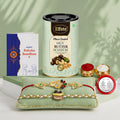 Rakhi with Chocolate for Brother – Peacock Food Design Gift Set