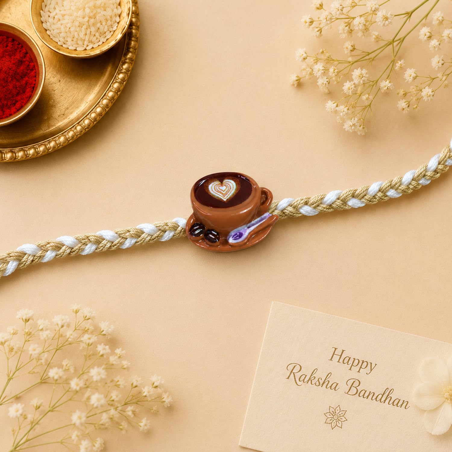 Ice Cream Rakhi for Brother with Biscuit 60gm - Rakshabandhan Gift Set, Pack of 7