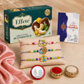 Raksha Bandhan Gift Combo - Krishna Peacock Rakhi & Choco