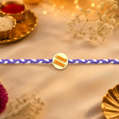 Flower Rakhi for Brother with Choco Magic Pouch, Roli Tikka & Card, Pack of 7