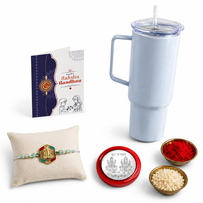 Ganesha Multicolor Rakhi for Brother & Bhaiya with Travel | Pack of 5