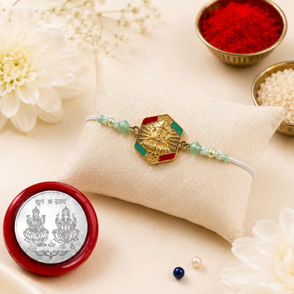 Ganesha Multicolor Rakhi for Brother & Bhaiya with Travel | Pack of 5