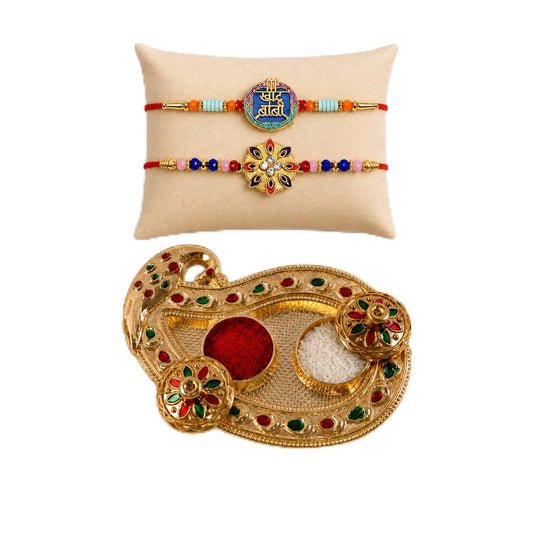 Khatu Baba, Round Flower Multicolor Rakhi for Brother & Bhaiya | Pack of 6