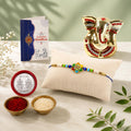 Flower Multicolor Rakhi for Brother & Bhaiya with Ganesh Idol | Pack of 5