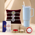Rakhi for Brother with Travel Tumbler-1800ml - Raksha Bandhan Gift Set, Pack of 7