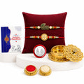 Designer Elegant Multicolor Round & Radha Krishna Rakhi Combo | Pack of 6