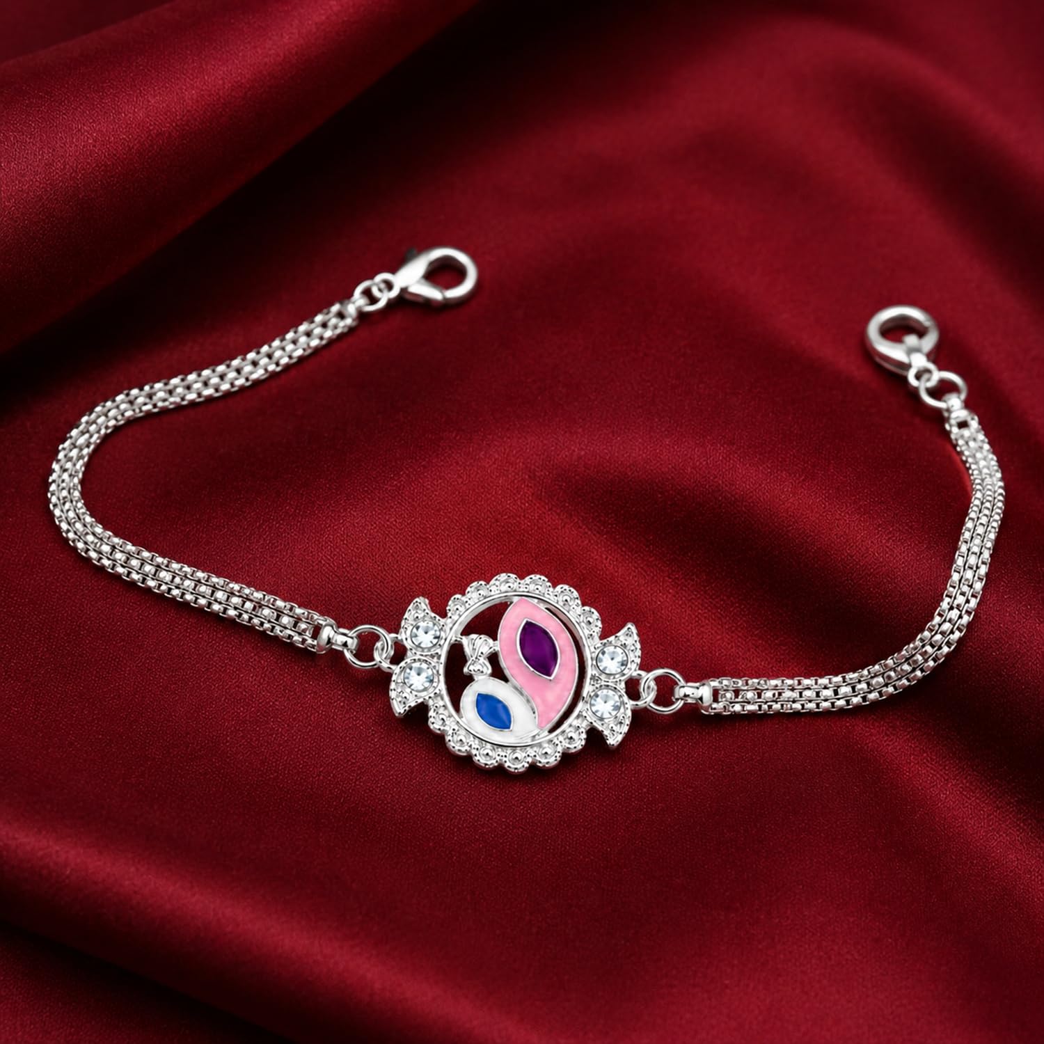 Evil Eye Rakhi for Brother with Butter Scotch 96gm, Roli Tikka & Card - Pack of 6