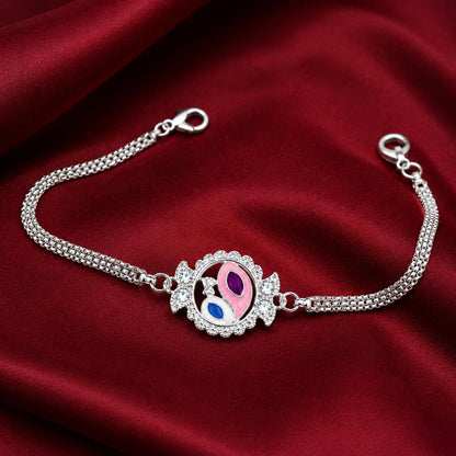 Evil Eye Rakhi for Brother with Butter Scotch 96gm, Roli Tikka & Card - Pack of 6