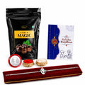 Ganu Ji Bracelet Rakhi for Brother with Choco Magic Pouch, Coin & Card, Pack of 5