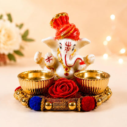 Peacock Multicolor Rakhi for Brother & Bhaiya with Ganesha Pooja | Pack of 5
