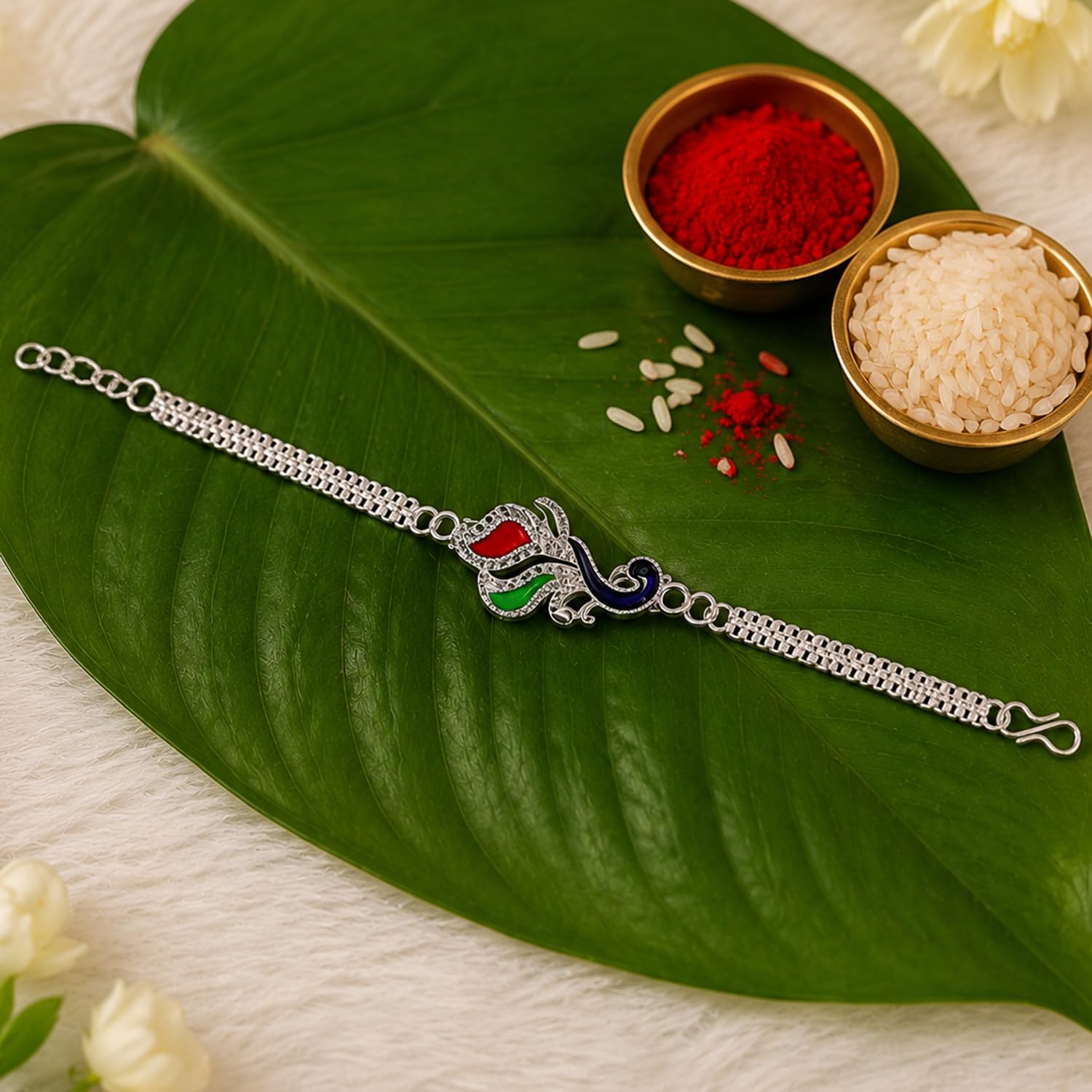 Peacock, Bhai Multicolor Rakhi for Brother & Bhaiya with Peacock | Pack of 6