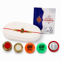 Rakhi Set for Brother (Set of 1) – Flute Design Rakhi Combo with Roli Chawal
