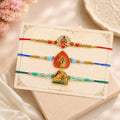 Flower Rakhi for Brother with Pooja Thali - Raksha Bandhan Gift Set, Pack of 7