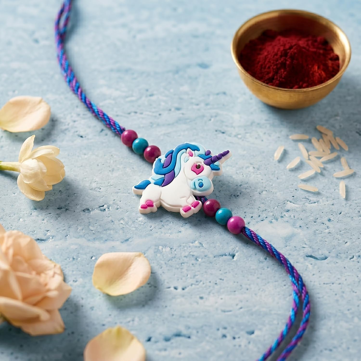 kids Rakhi for Brother with Kesar-Pista 96gm - Raksha Bandhan Gift Set, Pack of 7