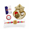 Floral Multicolor Rakhi for Brother & Bhaiya with Kalash Shape Pooja | Pack of 5