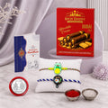 Frying Pan Rakhi for Brother with Biscolata Wafer Rolls, Coin & Card, Pack of 6
