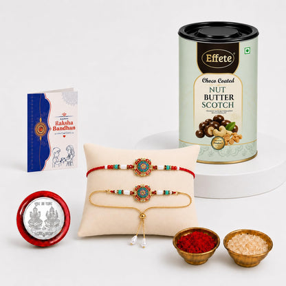 Rakhi for Brother & Bhaiya with Chocolate 96gm - Raksha Bandhan Gift, Pack of 5