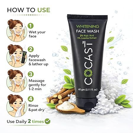 Cocast Whitening Face Wash for Radiant & Clear Skin (60 gm)