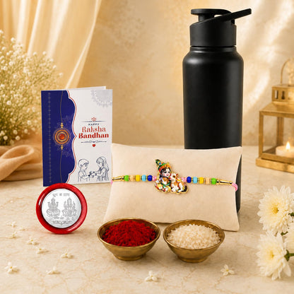 Krishna Multicolor Rakhi for Brother & Bhaiya with Sports Water | Pack of 5