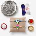 Ice Cream Multicolor Rakhi for Brother & Bhaiya with Silver Color | Pack of 6