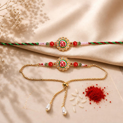 Rakhi for Brother with Chocolate Beats 32gm - Raksha Bandhan Gift Set, Pack of 5