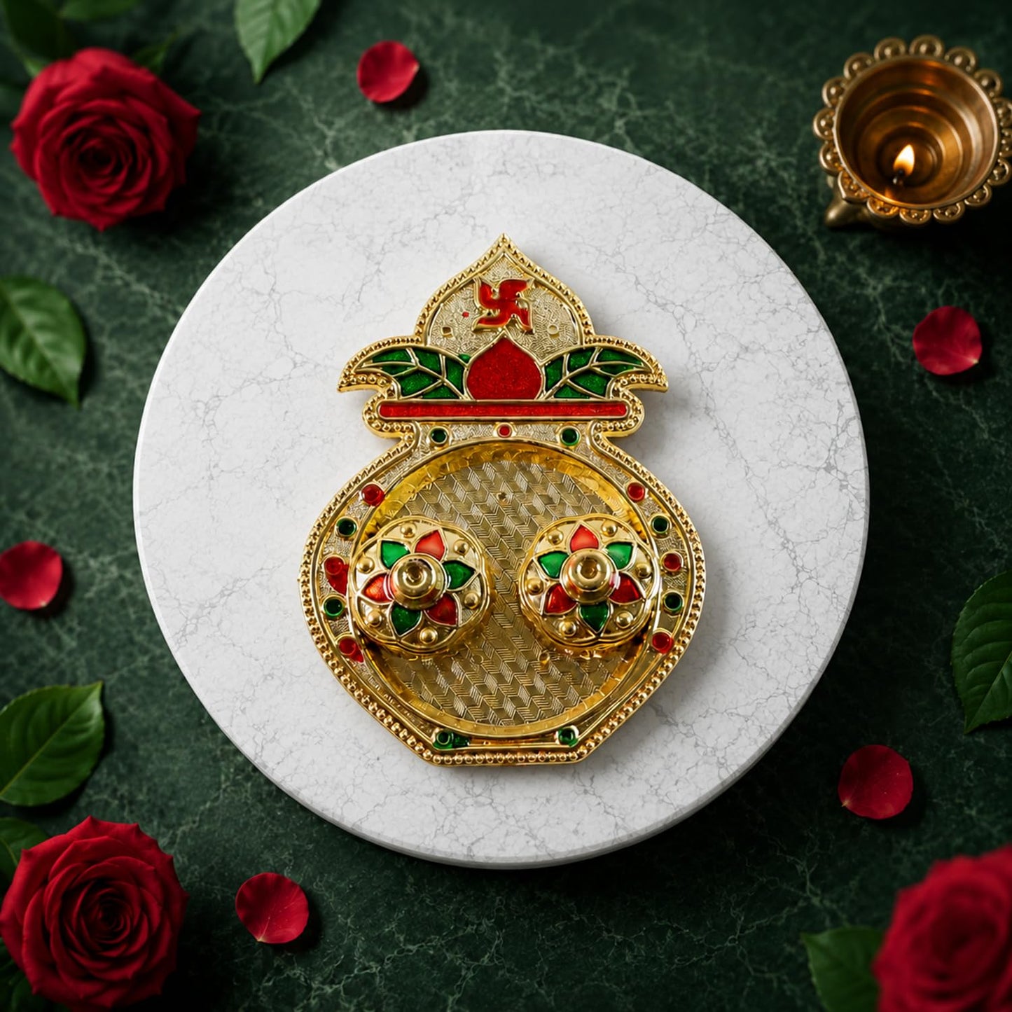 Peacock Multicolor Rakhi for Brother & Bhaiya with Kalash Shape Pooja | Pack of 5