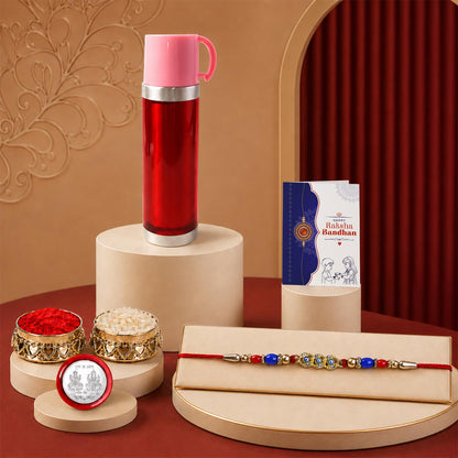 Designer Elegant Multicolor Diamond & Stone Rakhi Combo for Bhaiya | Pack of 5
