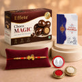 Krishna Rakhi for Brother with Chocolate Magic 96gm, Roli Tikka & Card, Pack of 5