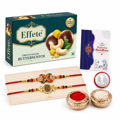 Rakhi for Brother with Butter Scotch 32gm - Rakshabandhan Gift Set, Pack of 6