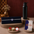 Peacock Rakhi for Brother with Water Bottle - Rakshabandhan Gift Set, Pack of 5