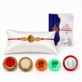 Rakhi Set for Brother (Set of 1) – Peacock Design Rakhi Combo with Roli Chawal