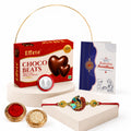 Colorful Mor Rakhi for Brother with Chocolate Beats 32gm, Coin & Card, Pack of 5