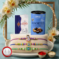 Raksha Bandhan Gift Combo – Peacock Krishna Rakhi & Chocolates