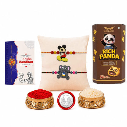 Kids Rakhi for Brother with Chocolate Cream Biscuit 60gm, Pack of 6 | Classic