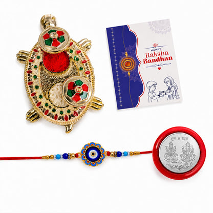 Evil Eye Multicolor Rakhi for Brother & Bhaiya with Turtle shape | Pack of 5