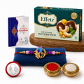 Elegant Mor Rakhi for Brother with Butter Scotch 32gm, Coin & Card, Pack of 5