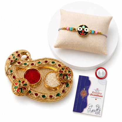 Lord Jagannath Multicolor Rakhi for Brother & Bhaiya with Art Design | Pack of 5