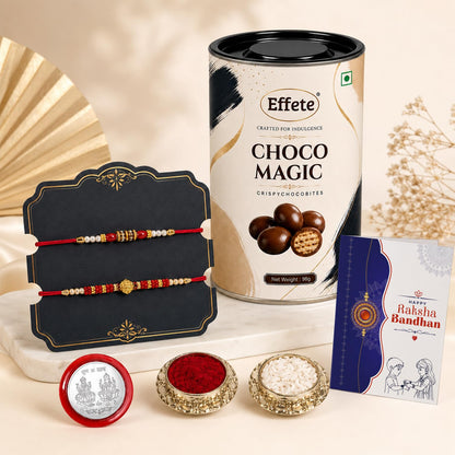 Rakhi for Brother with Chocolate 96gm - Raksha Bandhan Gift Set, Pack of 6