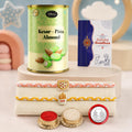 Heart-shaped, Sweet Rakhi for Brother with Kesar-Pista Almond 96gm, Pack of 6