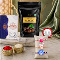 Kids Rakhi for Brother with Choco Magic Pouch, Roli Tikka & Card, Pack of 7