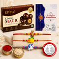 Pineapple Rakhi for Brother with Choco Magic 96gm, Roli Tikka & Card, Pack of 7