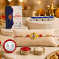 Krishna Rakhi Combo with 5 Rakhis and Festive Gift Set