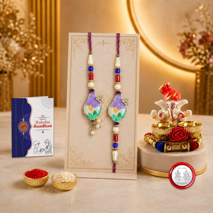 Designer Trendy Multicolor Lumba Rakhi Combo for Brother Bhaiya Bhai | Pack of 5