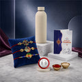 Raksha Bandhan Gift Combo with Om Rakhi & Steel Bottle 500ml