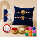 Designer Elegant Multicolor Nishaan Sahab & Flower Rakhi Combo | Pack of 6