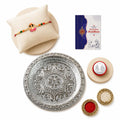 Flower Multicolor Rakhi for Brother & Bhaiya with Silver Color Pooja | Pack of 5