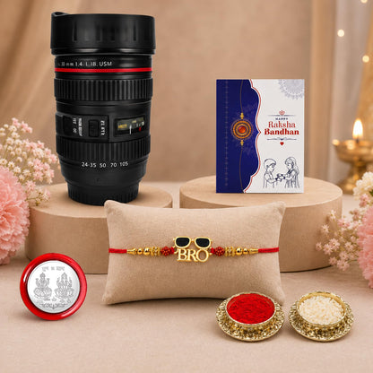 BRO Rakhi for Brother with Coffee Mug - Raksha Bandhan Gift Set, Pack of 5